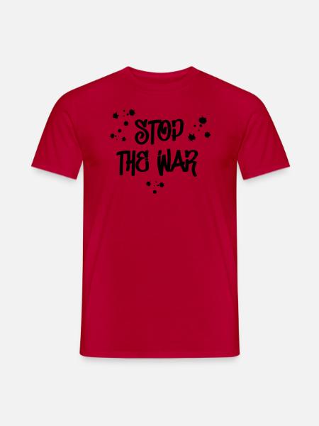 Stop the war statement demo - Männer T-Shirt - Rot
