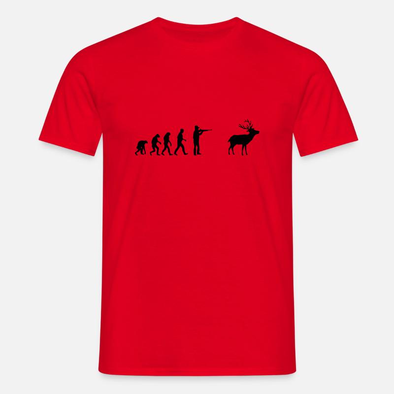 chasseur evolution - T-shirt Homme - rouge