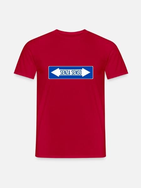 Non-sense road sign - Men's T-Shirt - red