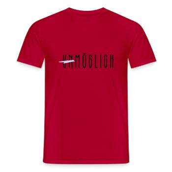 (Un)möglich - Männer T-Shirt - Rot - Vorne - AI Model Male 178 dark (178cm)