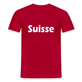 Suisse - Männer T-Shirt - Rot - Vorne - AI Model Male 178 dark (178cm)