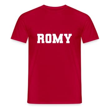 Name - Romy - Männer T-Shirt - Rot - Vorne - AI Model Male 178 dark (178cm)