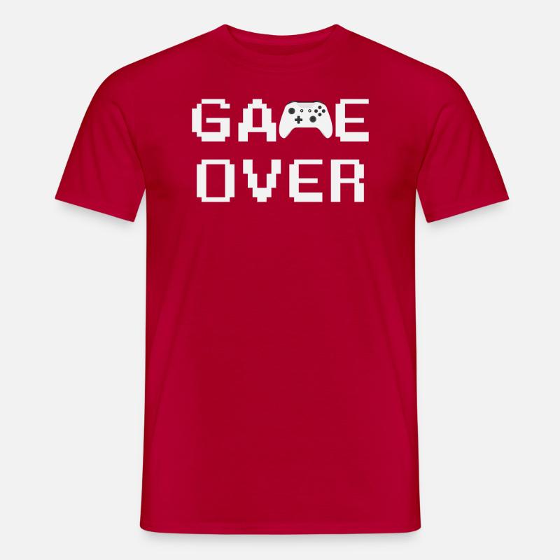 Game Over Controller White - Männer T-Shirt - Rot