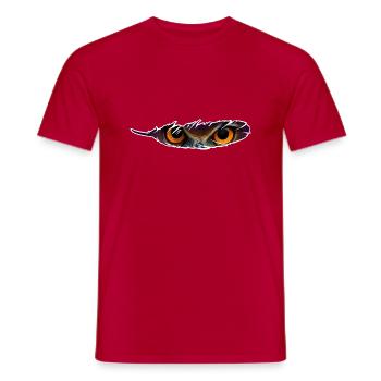 Owlfeather - Männer T-Shirt - Rot - Vorne - AI Model Male 178 dark (178cm)