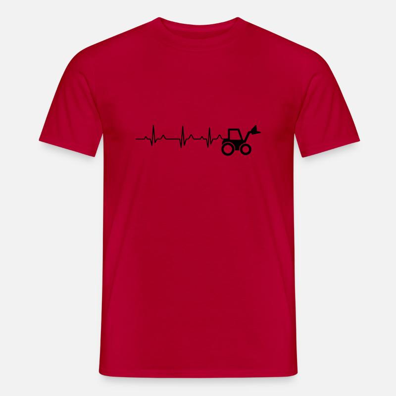 leidenschaftlicher baggerfahrer - Männer T-Shirt - Rot