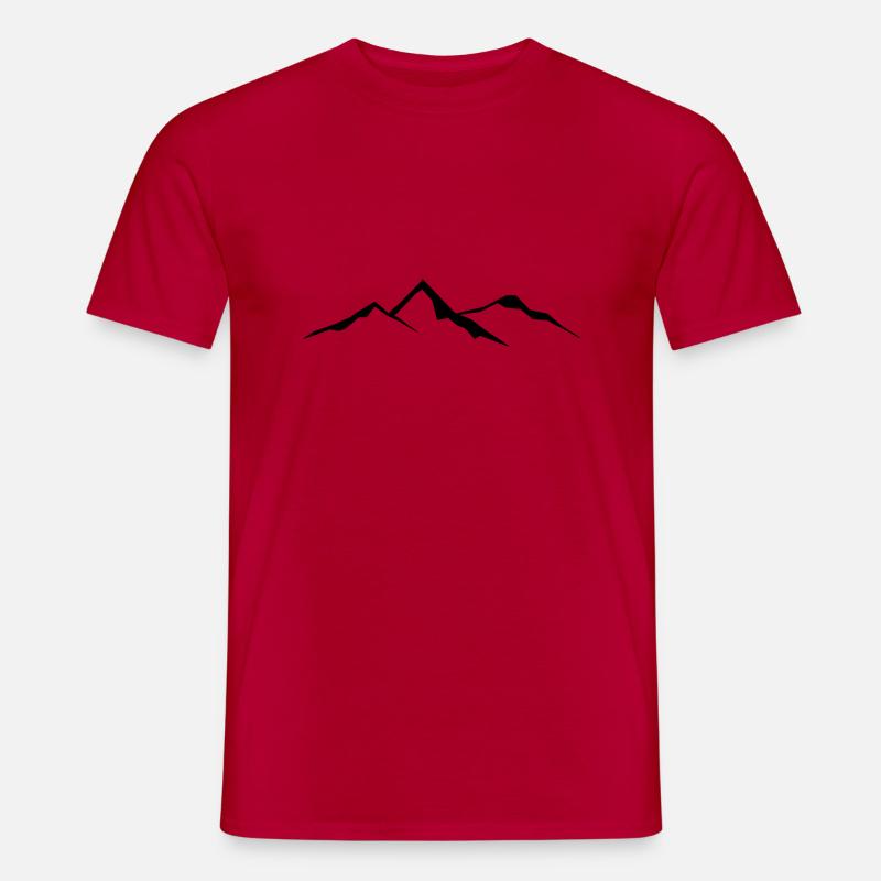 Landschaft - Berge - Männer T-Shirt - Rot