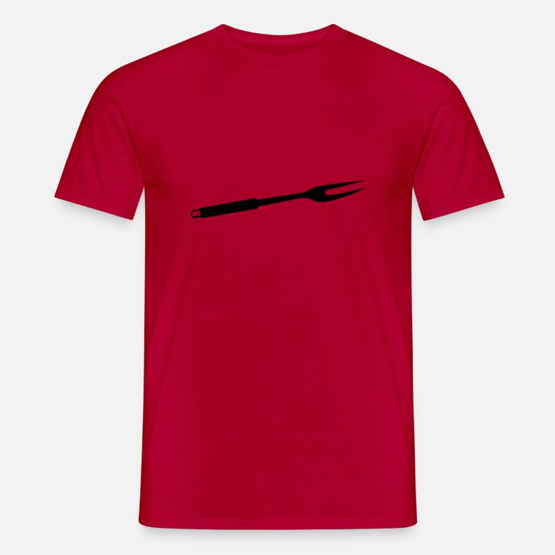 GRILLGABEL Grillbesteck - Männer T-Shirt - Rot