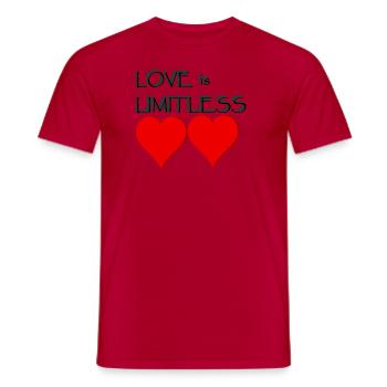 Love is Limitless - Männer T-Shirt - Rot - Vorne - AI Model Male 178 dark (178cm)