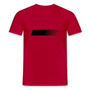 Bandes de course laissées en blanc - T-shirt homme - rouge - Devant - AI Model Male 178 dark (178cm)