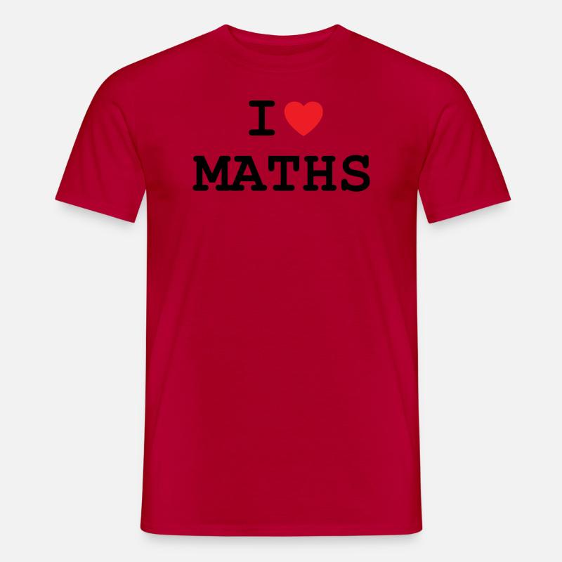 Ich liebe Mathematik - Männer T-Shirt - Rot