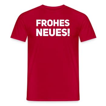 Frohes Neues Jahr 202 - Männer T-Shirt - Rot - Vorne - AI Model Male 178 dark (178cm)