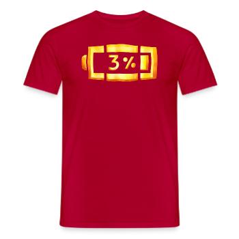 Voyant d’avertissement de batterie de citrouille - DIGITAL - T-shirt homme - rouge - Devant - AI Model Male 178 dark (178cm)