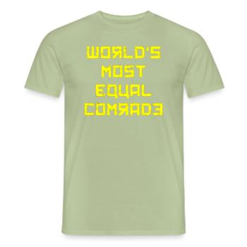 World's Most Equal Comrade - Men's T-Shirt - sage - Front - AI Model Male 178 light (178cm)