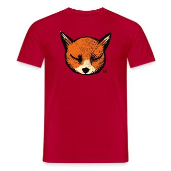 fox - T-shirt homme - rouge - Devant - AI Model Male 178 dark (178cm)