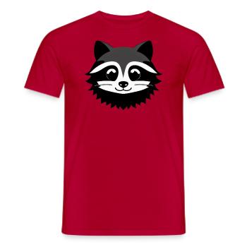 Waschbären süßer Cartoon Waschbär 31 - Männer T-Shirt - Rot - Vorne - AI Model Male 178 dark (178cm)