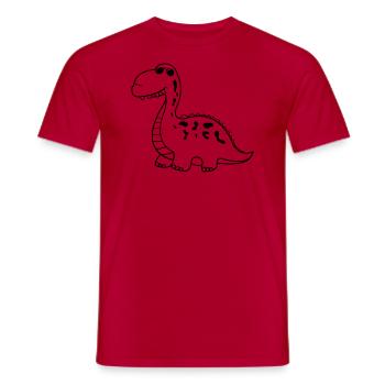cool dino - Männer T-Shirt - Rot - Vorne - AI Model Male 178 dark (178cm)