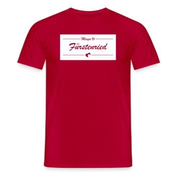 Minga <3 - Fürstenried - München-Liebe - Männer T-Shirt - Rot - Vorne - AI Model Male 178 dark (178cm)