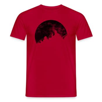 Mond - Berg - (1) - Männer T-Shirt - Rot - Vorne - AI Model Male 178 dark (178cm)