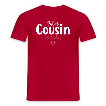 Futur Cousin Qui Déchire - T-shirt homme - rouge - Devant - AI Model Male 178 dark (178cm)