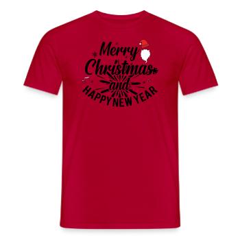 Weihnachten - Männer T-Shirt - Rot - Vorne - AI Model Male 178 dark (178cm)