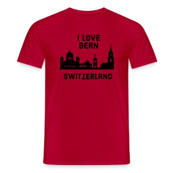 BERN - Männer T-Shirt - Rot - Vorne - AI Model Male 178 dark (178cm)