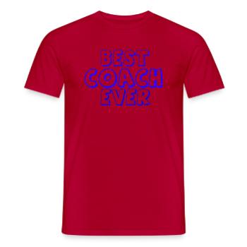 Best Coach Ever - Men's T-Shirt - red - Front - AI Model Male 178 dark (178cm)