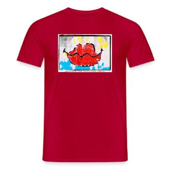 Aida Spread - Männer T-Shirt - Rot - Vorne - AI Model Male 178 dark (178cm)