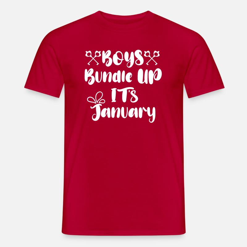 Boys Bundlel bis Januar - Männer T-Shirt - Rot
