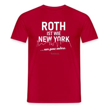 Roth - Männer T-Shirt - Rot - Vorne - AI Model Male 178 dark (178cm)