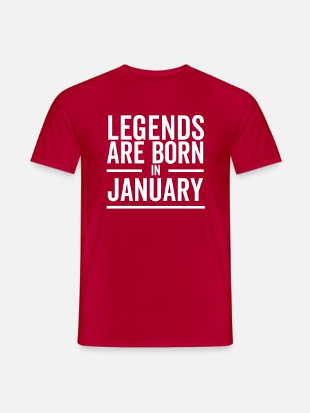 Legends Are Born in January - Men's T-Shirt - red