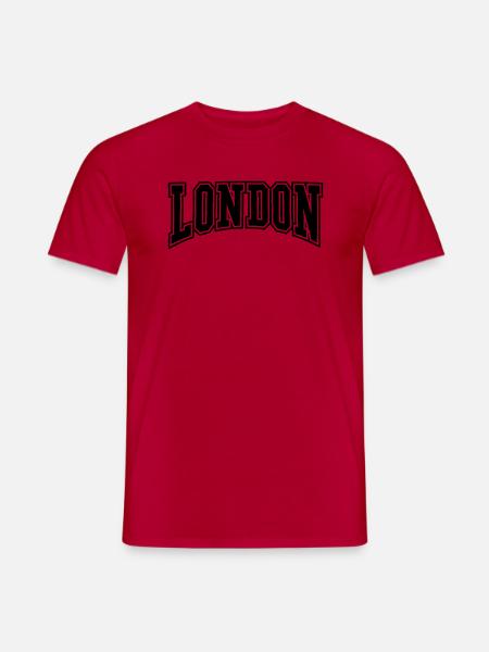London College wavy - Men's T-Shirt - red