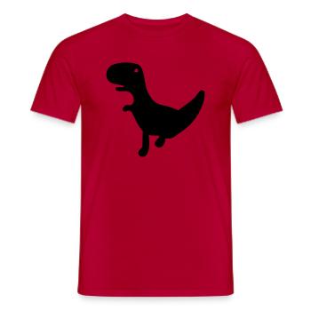 Der Dino von Cactus Run - Männer T-Shirt - Rot - Vorne - AI Model Male 178 dark (178cm)