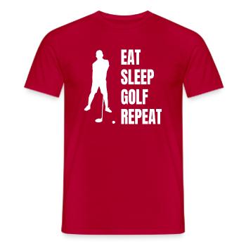 Club de golf Golfeur Terrain de golf Golf - T-shirt homme - rouge - Devant - AI Model Male 178 dark (178cm)