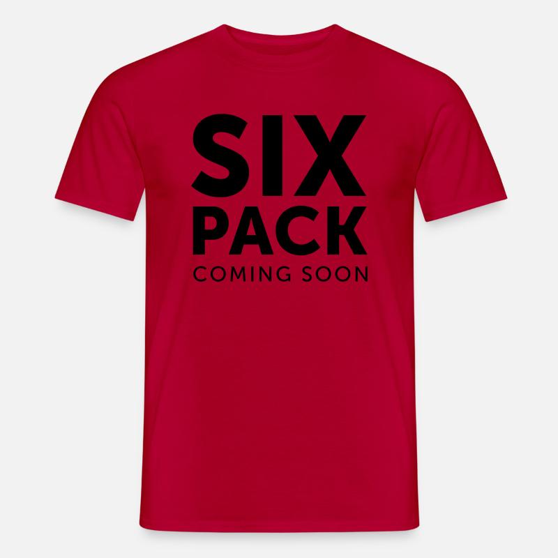 Six Pack coming soon (dh) - Männer T-Shirt - Rot