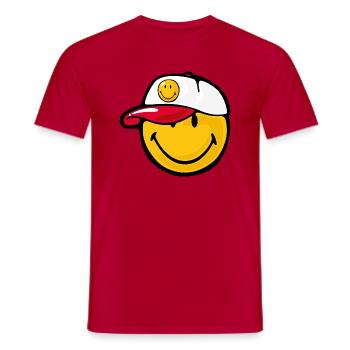 Smiley Baseball Pitcher - Men's T-Shirt - red - Front - AI Model Male 178 dark (178cm)