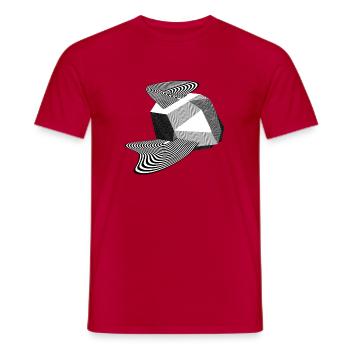 Sharp Curves - Männer T-Shirt - Rot - Vorne - AI Model Male 178 dark (178cm)