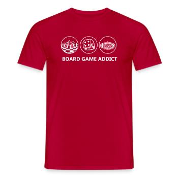 Boardgame Chess Backgammon Game Night - Men's T-Shirt - red - Front - AI Model Male 178 dark (178cm)