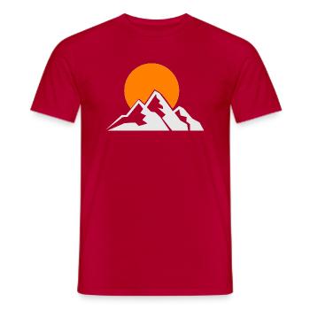 Berg - (26) - Männer T-Shirt - Rot - Vorne - AI Model Male 178 dark (178cm)