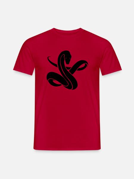 Snake - Männer T-Shirt - Rot