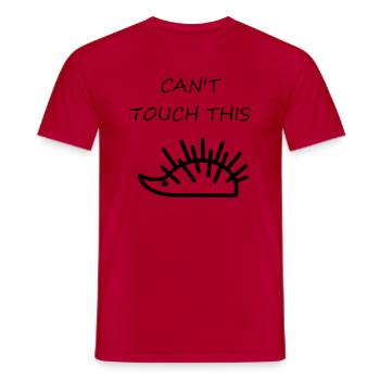 Hérisson drôle d'énonciation - T-shirt homme - rouge - Devant - AI Model Male 178 dark (178cm)