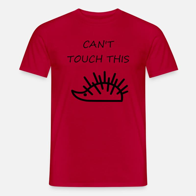 Igel lustiger Spruch - Männer T-Shirt - Rot