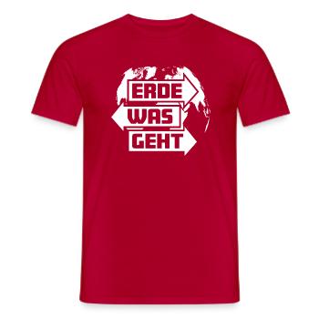 Erde was geht Klimaschutz Umweltschutz Greta Cool - Männer T-Shirt - Rot - Vorne - AI Model Male 178 dark (178cm)
