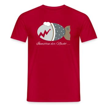 Kuschelfisch Zombiefisch Inmitten der Nacht Zombie - Männer T-Shirt - Rot - Vorne - AI Model Male 178 dark (178cm)