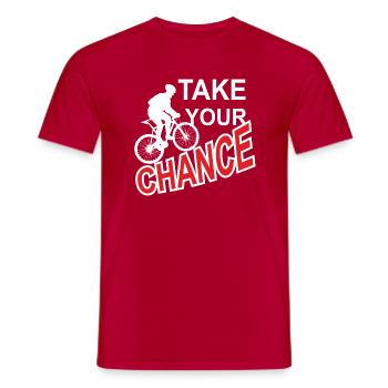 Radfahrer Take your chance - Männer T-Shirt - Rot - Vorne - AI Model Male 178 dark (178cm)