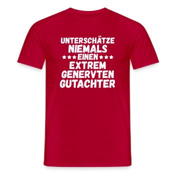Gutachter - Männer T-Shirt - Rot - Vorne - AI Model Male 178 dark (178cm)