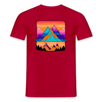 Collines sur collines - T-shirt homme - rouge - Devant - AI Model Male 178 dark (178cm)