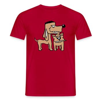2 Nasty Dogs Team Two Friends Bro Crew - T-shirt homme - rouge - Devant - AI Model Male 178 dark (178cm)