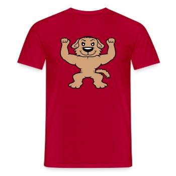 Chien Bodybuilder Muscles forts Gym Haltérophilie - T-shirt homme - rouge - Devant - AI Model Male 178 dark (178cm)