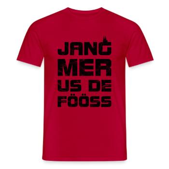 Kölsch - Jang mer us de Fööss - Vintage - Männer T-Shirt - Rot - Vorne - AI Model Male 178 dark (178cm)
