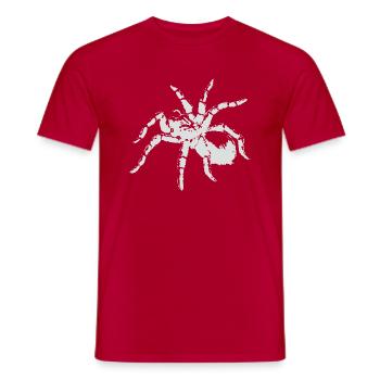 Tarantula spider white - Men's T-Shirt - red - Front - AI Model Male 178 dark (178cm)
